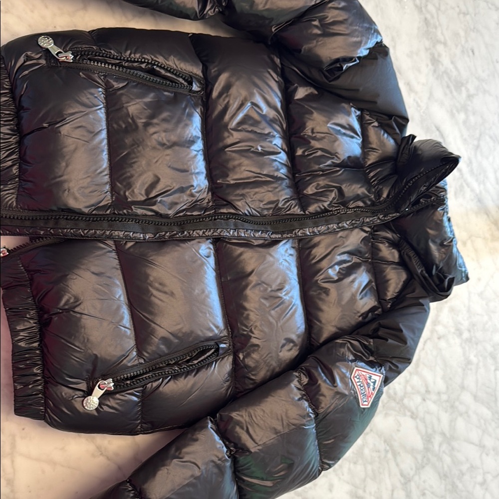 Pyrenex Black Jacket with Logo Patch